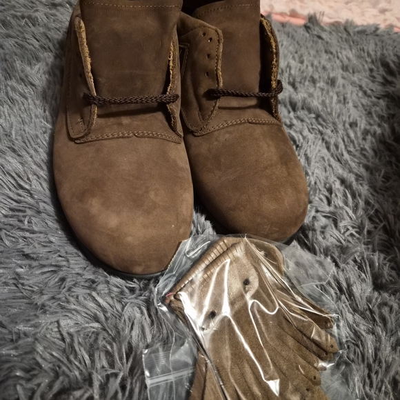 P.W. Minor Brown Suede Comfort Shoes | Made in USA | Extra Laces | 9.5W - Picture 8 of 10